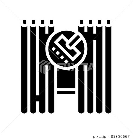 curtains and blinds cleaning glyph icon vector illustration 85350667