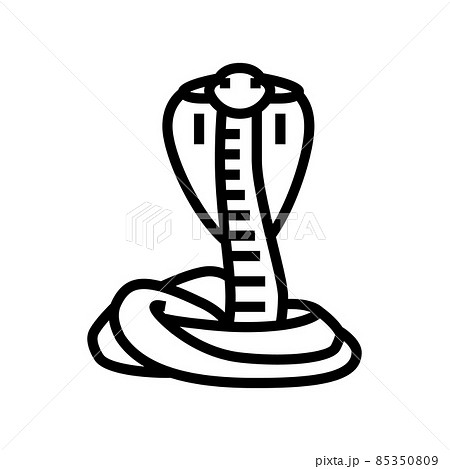 cobra snake line icon vector illustration cobra snake line icon vector illustration 85350809
