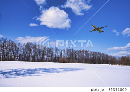 厳冬期の道東地方の美しい雪景色 厳冬期の道東地方の美しい雪景色 85351009