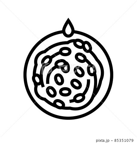 washing silkworm cocoon line icon vector illustration 85351079
