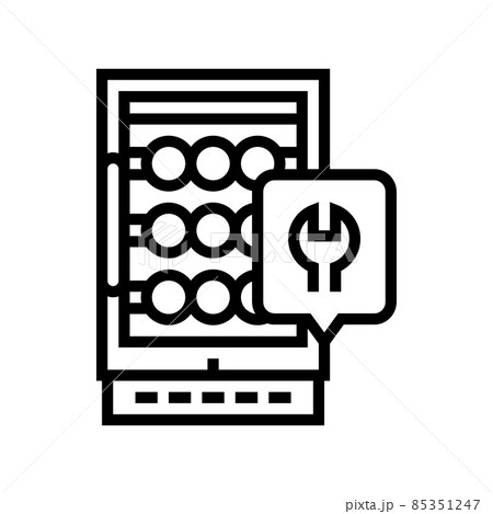 wine cooler repair line icon vector illustration wine cooler repair line icon vector illustration 85351247