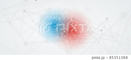 Quantum processing. Deep learning artificial intelligence. Future new technology  for business or science presentation 85351368