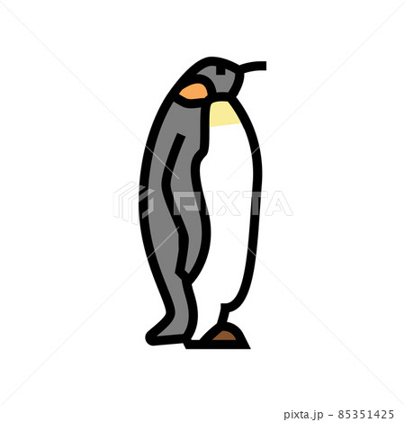 penguin bird in zoo color icon vector illustration 85351425