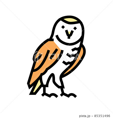 owl wild bird color icon vector illustration 85351496