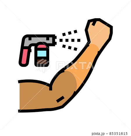hand tan paint color icon vector illustration hand tan paint color icon vector illustration 85351615