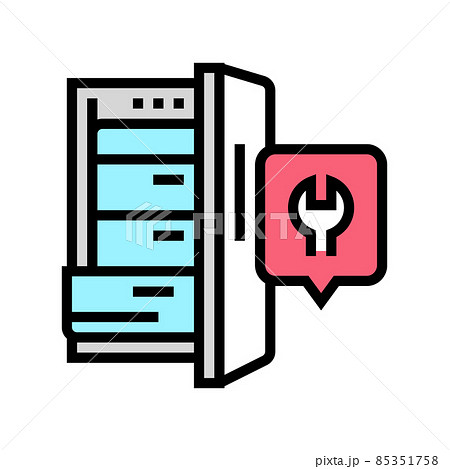 freezer repair color icon vector illustration 85351758
