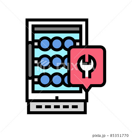 wine cooler repair color icon vector illustration 85351770