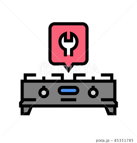 stove kitchen repair color icon vector illustration stove kitchen repair color icon vector illustration 85351785