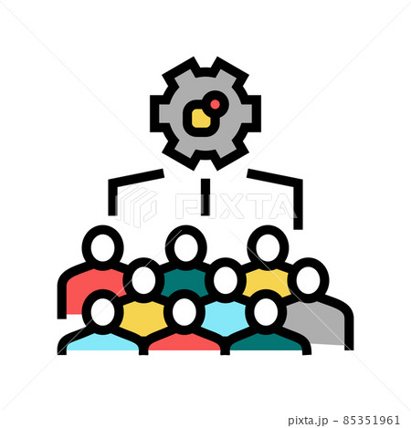 hr work color icon vector illustration 85351961