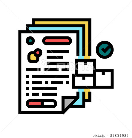 inventory paperwork color icon vector illustration 85351985