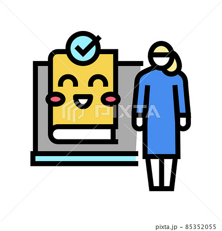 teaching child babysitter color icon vector illustration 85352055