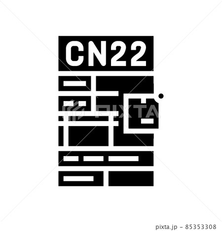 customs declaration glyph icon vector illustration 85353308