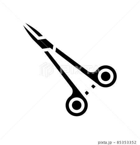 forceps medical glyph icon vector illustration 85353352