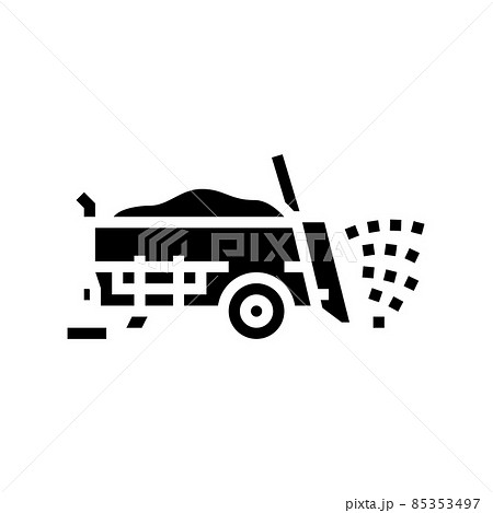 manure spreader farm machine glyph icon vector illustration manure spreader farm machine glyph icon vector illustration 85353497