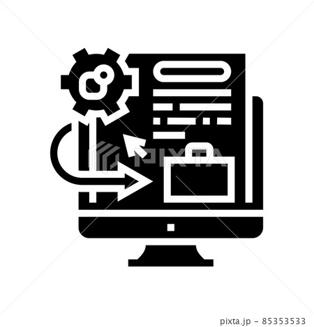 integration system glyph icon vector illustration integration system glyph icon vector illustration 85353533