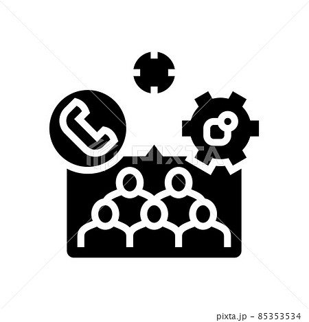 crm target advertisement glyph icon vector illustration 85353534