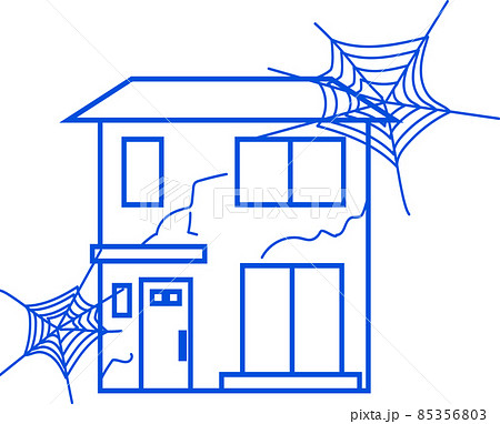 放置されている空き家のシンプルなベクターイラスト 放置されている空き家のシンプルなベクターイラスト 85356803