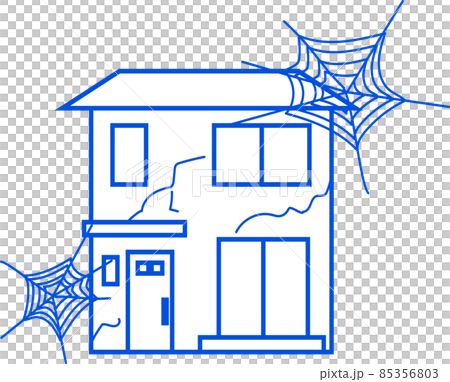 放置されている空き家のシンプルなベクターイラスト 放置されている空き家のシンプルなベクターイラスト 85356803