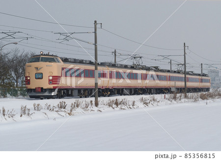 北陸本線　北鯖江－鯖江　JR西日本　485系　K12編成（金沢）　加越 85356815