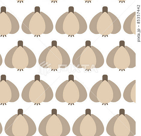 garlic pattern isolated on white background. Vector illustration of vegetables. garlic pattern isolated on white background. Vector illustration of vegetables. 85357442