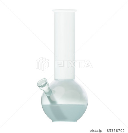 Glass bong. Device for smoking medical cannabis 3d render illustration. Glass bong. Device for smoking medical cannabis 3d render illustration. 85358702