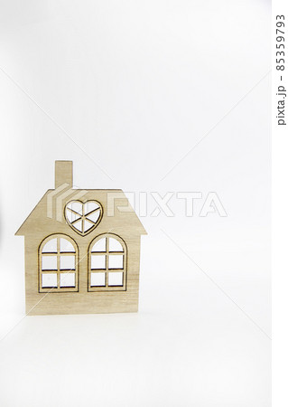 Wooden house icon isolated on white background with copy space, real estate, new home and mortgage concept Wooden house icon isolated on white background with copy space, real estate, new home and mortgage concept 85359793