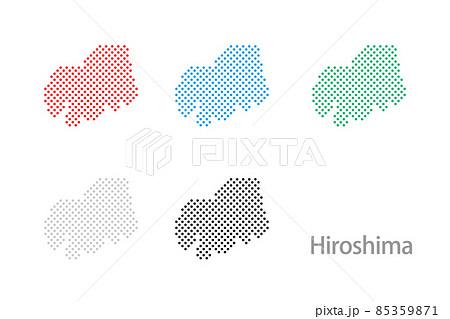 ドット地図_広島県-丸04 ドット地図_広島県-丸04 85359871