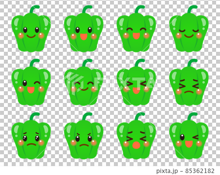 甜椒臉圖標插圖素材設置 5 85362182