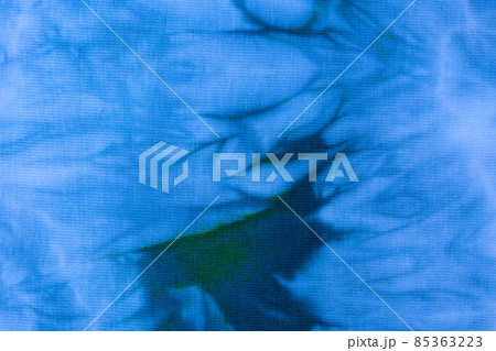 Close up tie dye fabric pattern. Hand made texture. 85363223