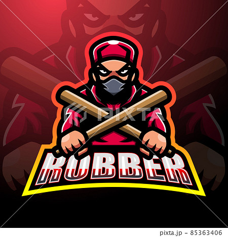 Robber mascot esport logo design 85363406