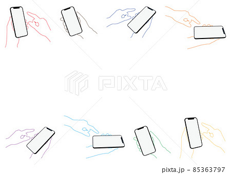 スマートフォンを持つ手 85363797
