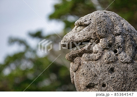 富盛の石彫大獅子（沖縄戦を物語る銃弾の痕跡） 85364547