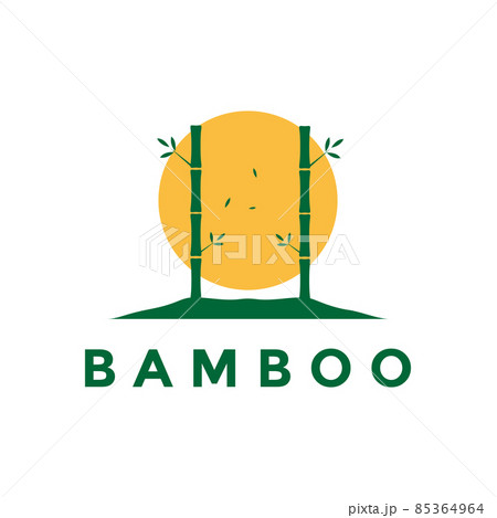 vintage green bamboo trees with sunset logo design vector graphic symbol icon sign illustration creative idea vintage green bamboo trees with sunset logo design vector graphic symbol icon sign illustration creative idea 85364964