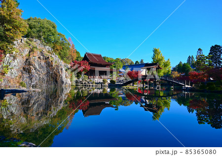 永保寺　永保寺庭園の臥竜池　梵音巌　多治見市 85365080