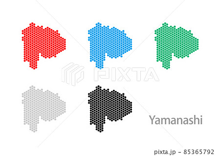 ドット地図＿山梨県-六角 85365792