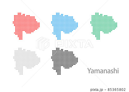 ドット地図_山梨県-ダイヤ01 ドット地図_山梨県-ダイヤ01 85365802