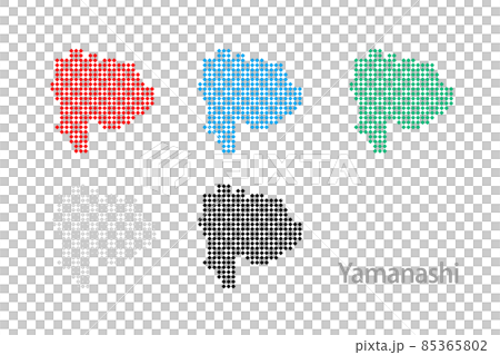 ドット地図_山梨県-ダイヤ01 ドット地図_山梨県-ダイヤ01 85365802