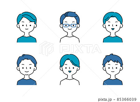 シンプルな男性イラストのバリエーションセット 85366039