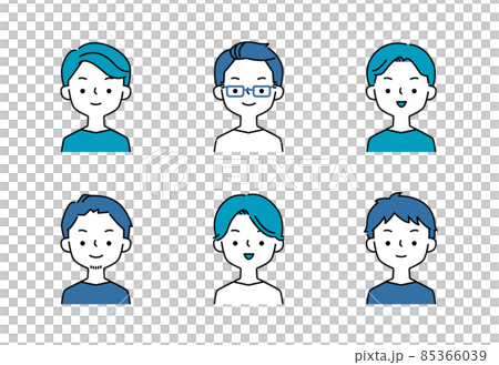 シンプルな男性イラストのバリエーションセット 85366039