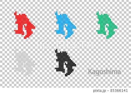 Dot map_Kagoshima prefecture-square 01 Dot map_Kagoshima prefecture-square 01 85366141