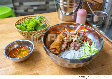Bun thit nuong - one of the most popular Vietnamese food 85366352
