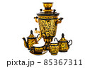 Tea Set of Old Russian folk utensils. 85367311