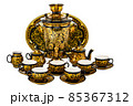 Tea Set of Old Russian folk utensils. 85367312