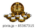 Tea Set of Old Russian folk utensils. 85367315