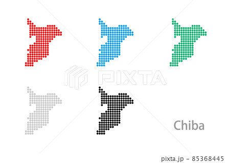 ドット地図_千葉県-丸01 ドット地図_千葉県-丸01 85368445