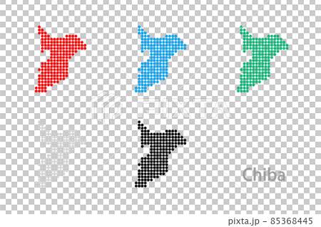 ドット地図_千葉県-丸01 ドット地図_千葉県-丸01 85368445