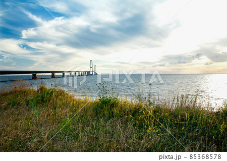 The great belt bridge, Storebelt in Denmark, connecting Zealand with Funen 85368578