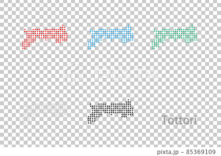 ドット地図＿鳥取県-ダイヤ02 85369109