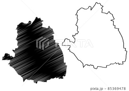 Tamale City (Republic of Ghana, Northern Region) map vector illustration, scribble sketch City of Tamale map