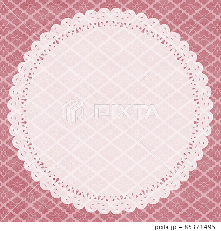 花菱のかわいい和柄背景テンプレート・ピンク 正方形 レース 和紙風テクスチャ 伝統的な柄 レトロ 花菱のかわいい和柄背景テンプレート・ピンク 正方形 レース 和紙風テクスチャ 伝統的な柄 レトロ 85371495
